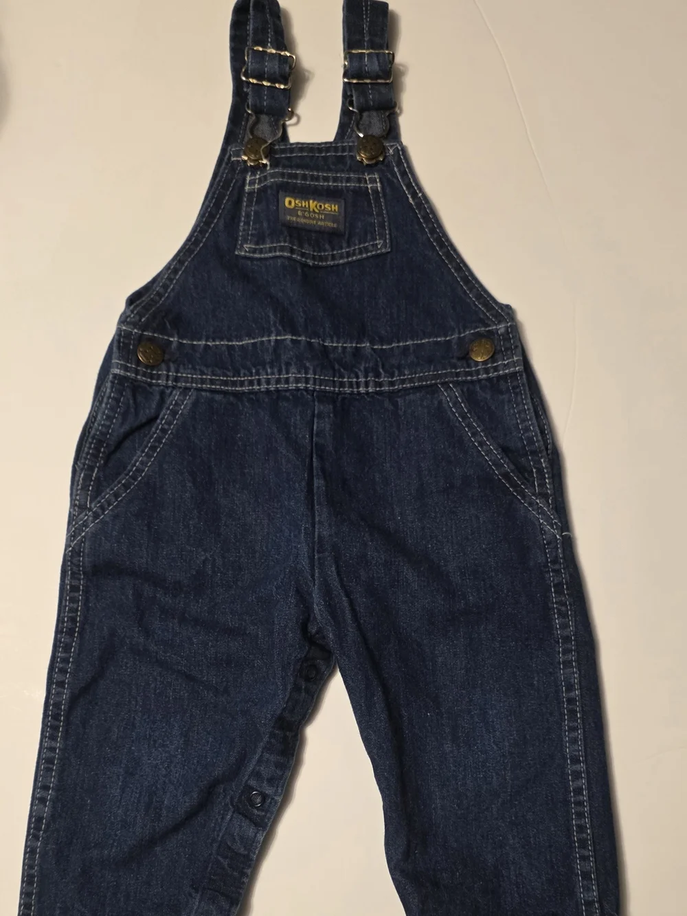 VTG OshKosh B'gosh Dark Denim Baby Overalls Size 24m
